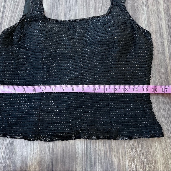 ANDRETTA DONATELLO Retro Black Beaded Whimsigoth Witchy Corsette Camisol… - Picture 8 of 14